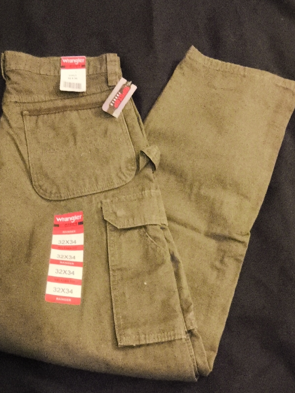 Wrangler Men's Olive Cargo Pants- Riggs Workwear